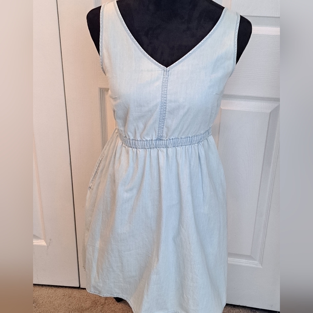 Divided Women's Chambray Cut Out Back Dress Size 6